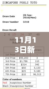 11月13日新加坡TOTO彩最新开奖详解，新手也能轻松掌握步骤