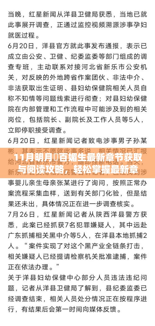 11月明月珰百媚生最新章节获取与阅读攻略，轻松掌握最新章节阅读技巧