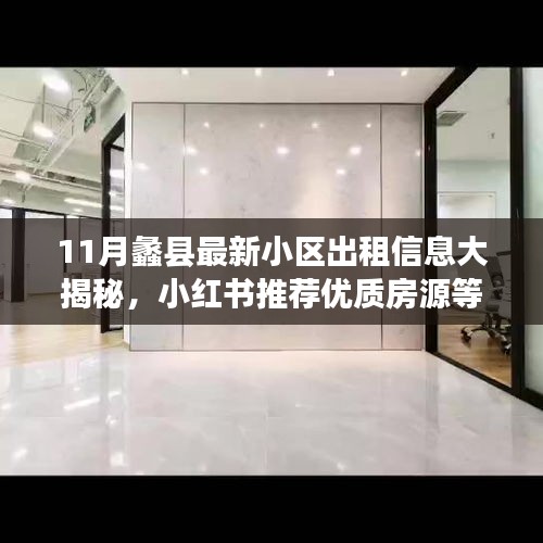 11月蠡县最新小区出租信息大揭秘，小红书推荐优质房源等你来挑！