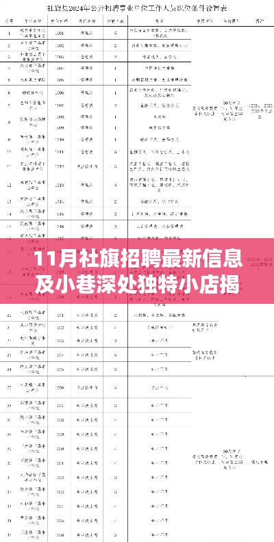 11月社旗招聘最新信息及小巷深处独特小店揭秘