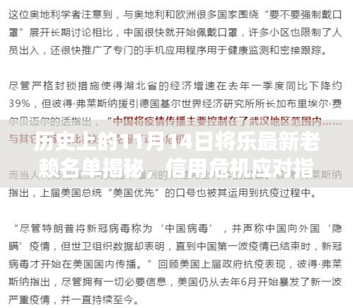 历史上的11月14日将乐最新老赖名单揭秘，信用危机应对指南