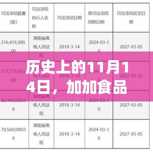 历史上的11月14日，加加食品股票最新动态重磅发布