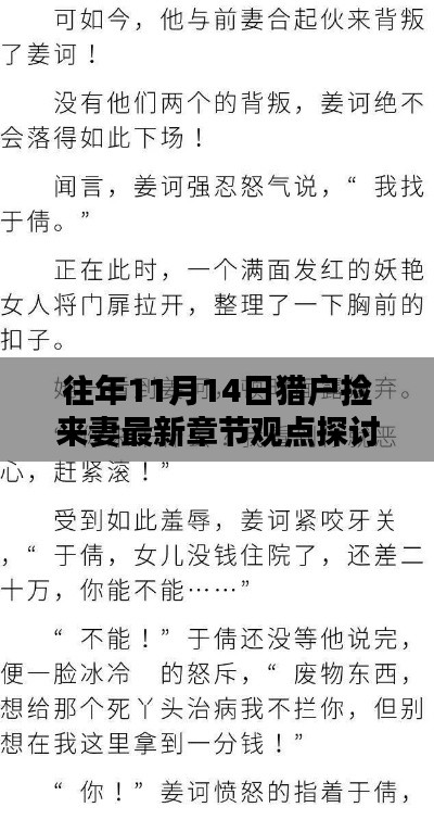 往年11月14日猎户捡来妻最新章节观点探讨与论述