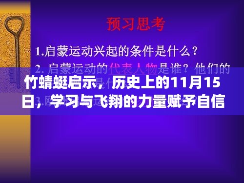 竹蜻蜓启示，历史上的11月15日，学习与飞翔的力量赋予自信与成就感