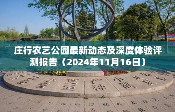 庄行农艺公园最新动态及深度体验评测报告（2024年11月16日）