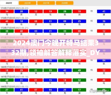 2024澳门今晚开特马结果332期,领袖解答解释落实_DYE1.73