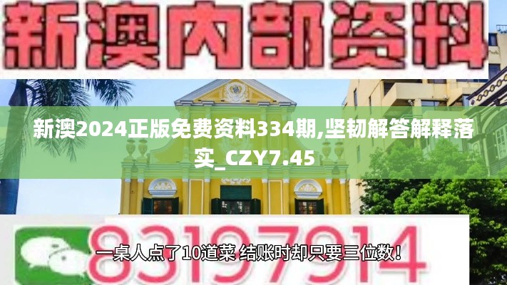 新澳2024正版免费资料334期,坚韧解答解释落实_CZY7.45