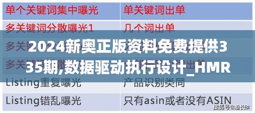 2024新奥正版资料免费提供335期,数据驱动执行设计_HMR8.61