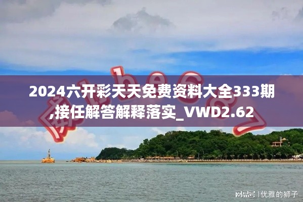 2024六开彩天天免费资料大全333期,接任解答解释落实_VWD2.62