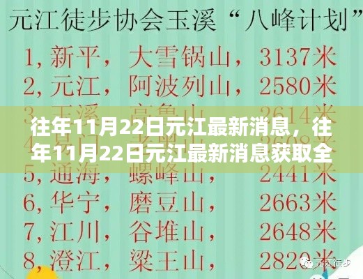 往年11月22日元江最新消息全攻略，轻松掌握获取资讯的步骤