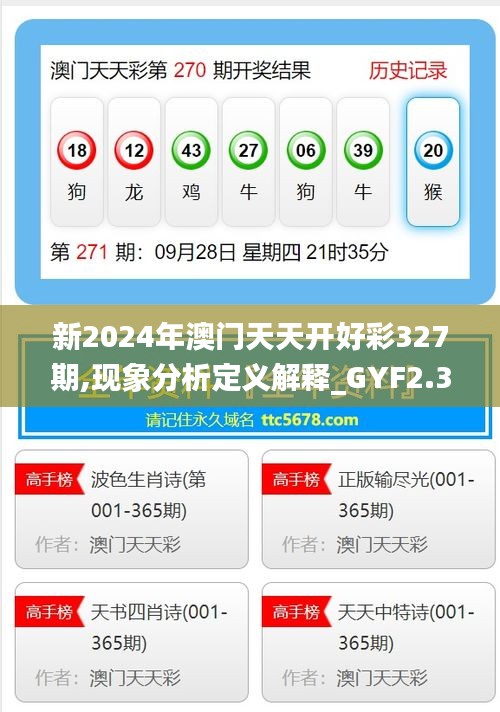 新2024年澳门天天开好彩327期,现象分析定义解释_GYF2.36