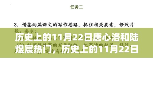 历史上的11月22日，唐心洛与陆煜宸的启示——学习变化，自信铸就辉煌梦想