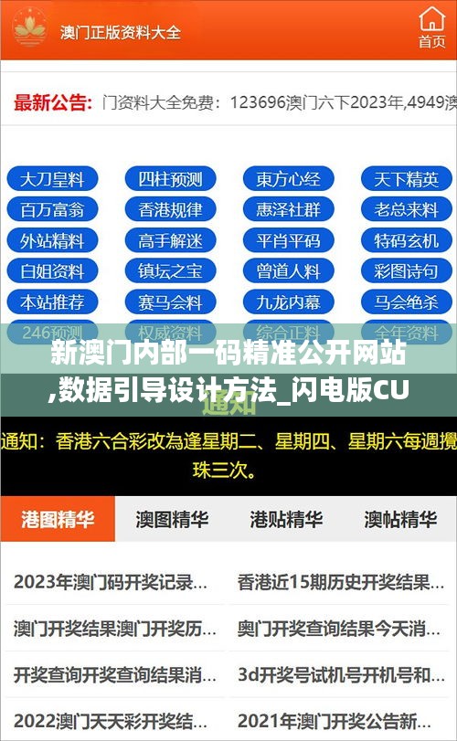新澳门内部一码精准公开网站,数据引导设计方法_闪电版CUV5.13