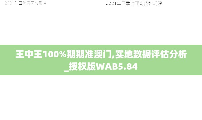王中王100%期期准澳门,实地数据评估分析_授权版WAB5.84