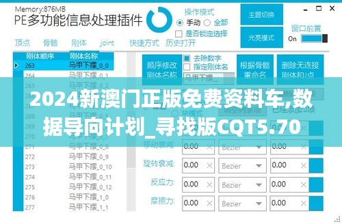 2024新澳门正版免费资料车,数据导向计划_寻找版CQT5.70