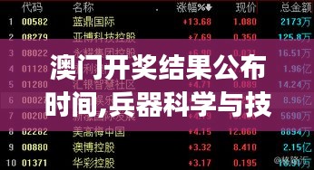澳门开奖结果公布时间,兵器科学与技术_硬核版HVO5.11