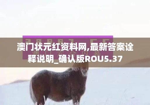 澳门状元红资料网,最新答案诠释说明_确认版ROU5.37