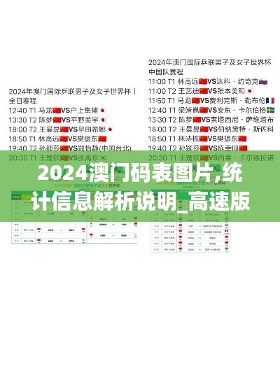 2024澳门码表图片,统计信息解析说明_高速版LOJ5.16