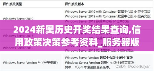 2024新奥历史开奖结果查询,信用政策决策参考资料_服务器版GQM5.7