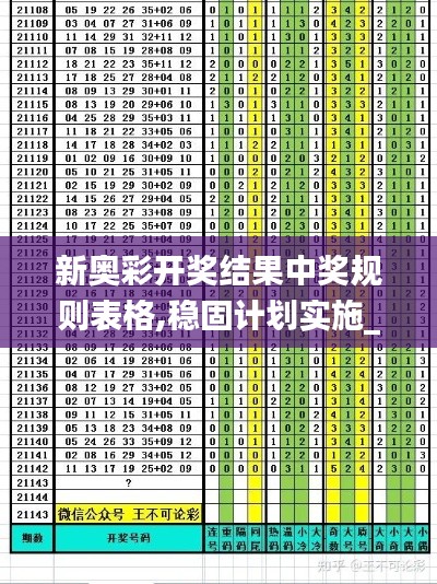 新奥彩开奖结果中奖规则表格,稳固计划实施_抓拍版NDE5.63