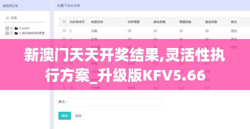 新澳门天天开奖结果,灵活性执行方案_升级版KFV5.66