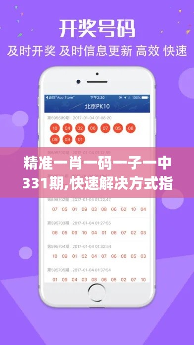 精准一肖一码一子一中331期,快速解决方式指南_定制版JYV11.7