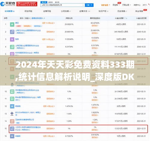 2024年天天彩免费资料333期,统计信息解析说明_深度版DKN11.42