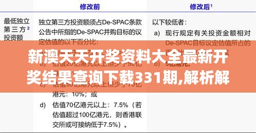 新澳天天开奖资料大全最新开奖结果查询下载331期,解析解释说法_体现版GMD11.66