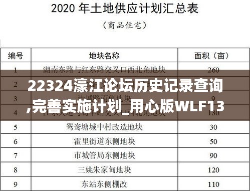 22324濠江论坛历史记录查询,完善实施计划_用心版WLF13.49