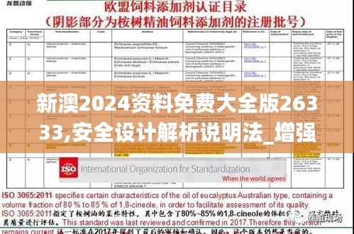 新澳2024资料免费大全版26333,安全设计解析说明法_增强版OMT13.61