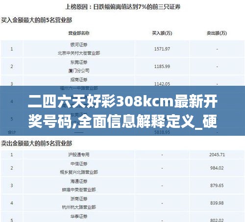 二四六天好彩308kcm最新开奖号码,全面信息解释定义_硬件版NUV13.28