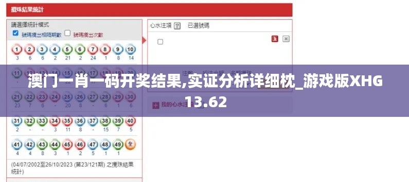 澳门一肖一码开奖结果,实证分析详细枕_游戏版XHG13.62