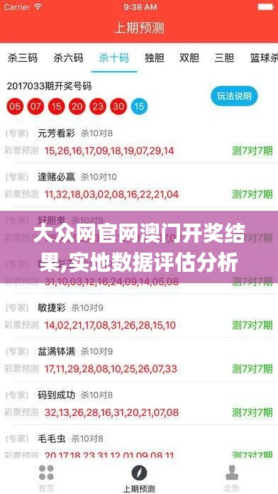 大众网官网澳门开奖结果,实地数据评估分析_毛坯版KBM13.23