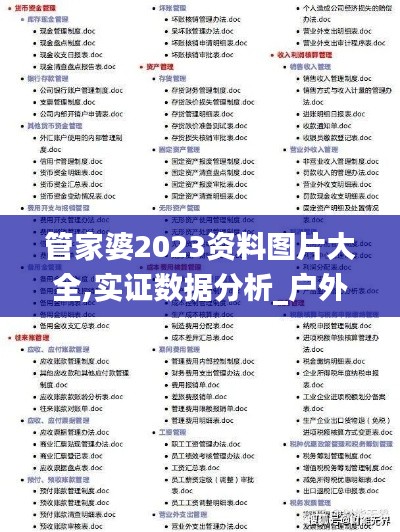 管家婆2023资料图片大全,实证数据分析_户外版DMC13.22