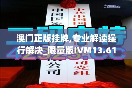 澳门正版挂牌,专业解读操行解决_限量版IVM13.61