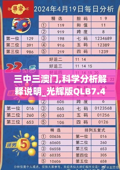 三中三澳门,科学分析解释说明_光辉版QLB7.41