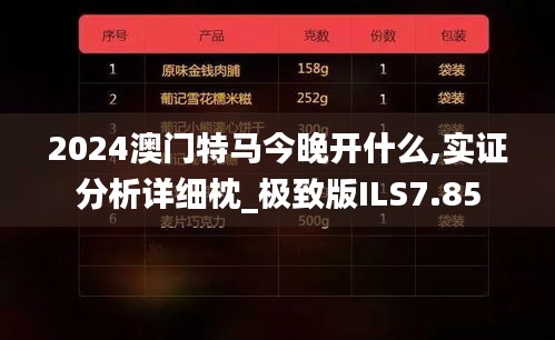 2024澳门特马今晚开什么,实证分析详细枕_极致版ILS7.85