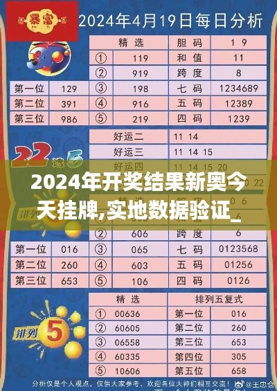 2024年开奖结果新奥今天挂牌,实地数据验证_用心版YTQ7.27