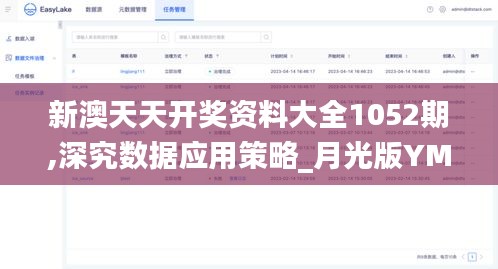 新澳天天开奖资料大全1052期,深究数据应用策略_月光版YMY7.7