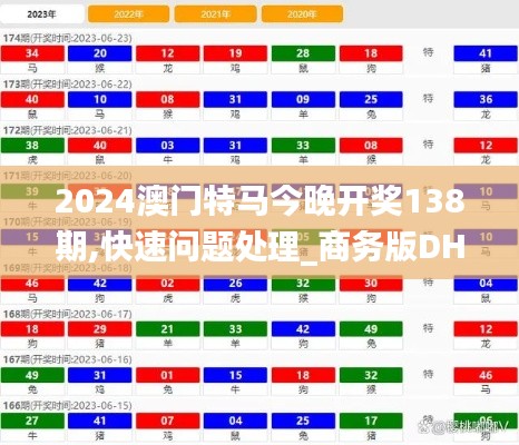 2024澳门特马今晚开奖138期,快速问题处理_商务版DHS7.41