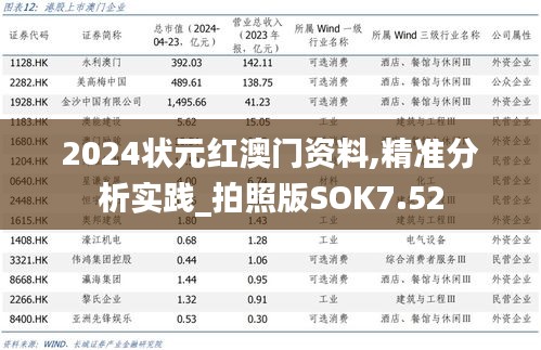 2024状元红澳门资料,精准分析实践_拍照版SOK7.52