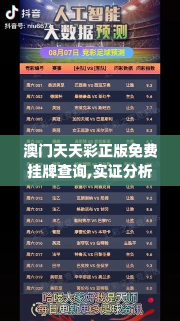 澳门天天彩正版免费挂牌查询,实证分析详细枕_未来科技版JKA7.75