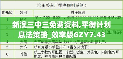 新澳三中三免费资料,平衡计划息法策略_效率版GZY7.43