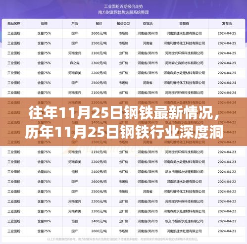 历年11月25日钢铁行业深度洞察，变革、挑战与机遇并存之最新观察报告