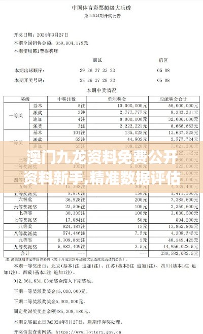 澳门九龙资料免费公开资料新手,精准数据评估_为你版AVL13.28