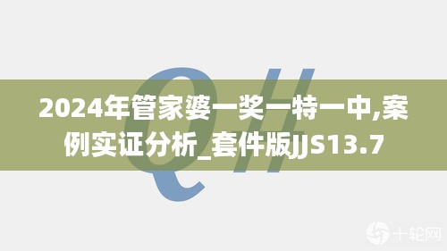 2024年管家婆一奖一特一中,案例实证分析_套件版JJS13.7