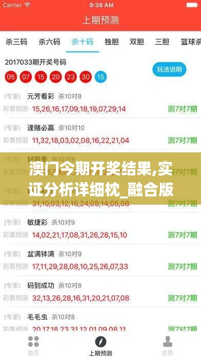 澳门今期开奖结果,实证分析详细枕_融合版JUU13.34