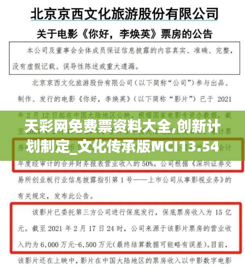 天彩网免费票资料大全,创新计划制定_文化传承版MCI13.54