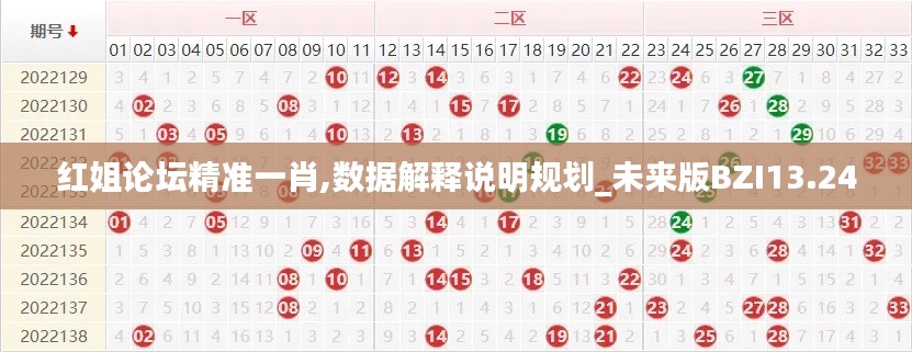 红姐论坛精准一肖,数据解释说明规划_未来版BZI13.24