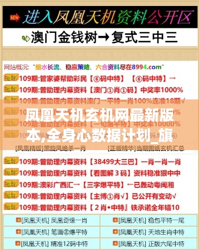 凤凰天机玄机网最新版本,全身心数据计划_旗舰款JIH13.7